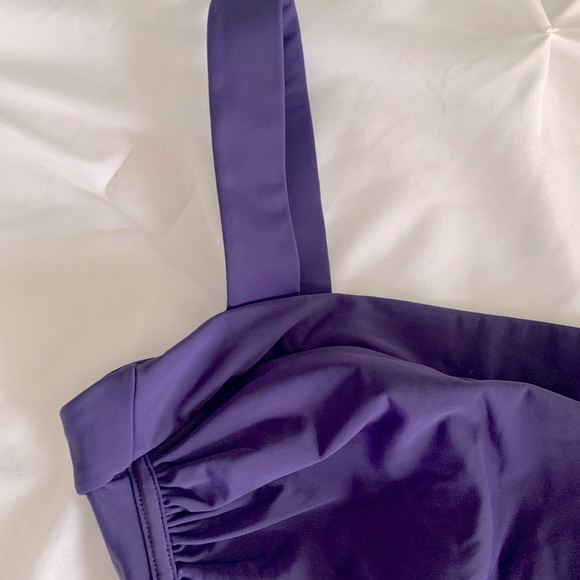 Purple One Piece Control & Contour Swimsuit, Sz 8 - Picture 4 of 6